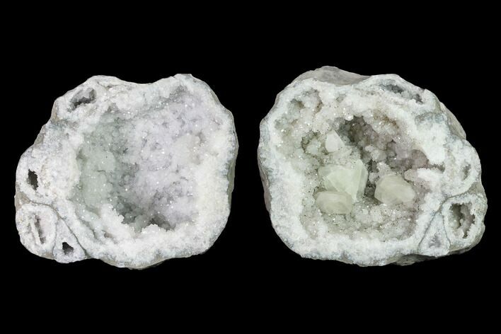 Keokuk Quartz Geode with Calcite & Pyrite Crystals - Missouri #144761